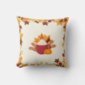 ファームハウス秋マグと紅葉とカボチャ クッション (正面)