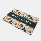 ファームハウス紅葉ファミリーネームカスタム ドアマット (アングル)