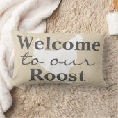 ファームハウス素朴へようこそ我々のルーストヘン&名前 ランバークッション (ブランケット)