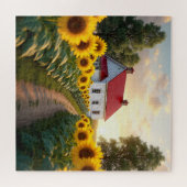 ファームハウス素朴アットサンライズ ジグソーパズル (横)