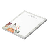 ファームハウス素朴ウォーターカラーパンプキパーソナライズされたン ノートパッド (回転)