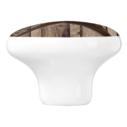 ファームハウス素朴ウッドウエスタンカントリーテキサス州スター セラミックノブ (側面)