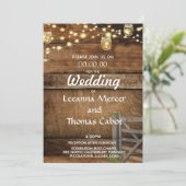 ファームハウス素朴ウッドゲート結婚式招待状 招待状 (スタンド正面)