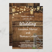 ファームハウス素朴ウッドゲート結婚式招待状 招待状 (正面/裏面)