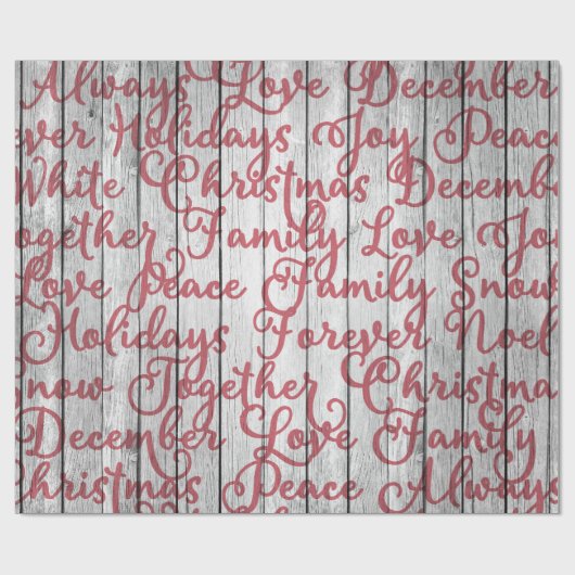 ファームハウス素朴ウッドスクリプトレタリング ラッピングペーパー (フラット)