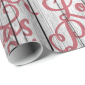 ファームハウス素朴ウッドスクリプトレタリング ラッピングペーパー (ロールコーナー)