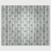 ファームハウス素朴ウッド&スノーフレークスクリスマス ラッピングペーパー (フラット)