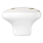 ファームハウス素朴カウブラックンホワイトシープラップウッド セラミックノブ (側面)