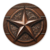 ファームハウス素朴カウボーイウェスタンカントリーテキサス州スター セラミックノブ (正面)