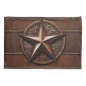 ファームハウス素朴カウボーイウェスタンカントリーテキサス州スター 枕カバー (裏面-左)