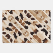 ファームハウス素朴カウボーイウエスタンカントリーカウイプリント ラッピングペーパーシート (正面3)