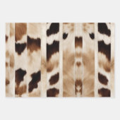 ファームハウス素朴カウボーイウエスタンカントリーカウイプリント ラッピングペーパーシート (正面2)