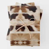 ファームハウス素朴カウボーイウエスタンカントリーカウイプリント ラッピングペーパーシート (インサイチュ)