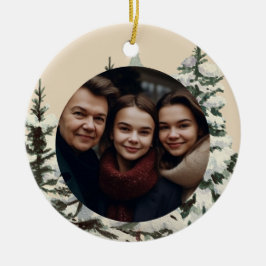 ファームハウス素朴カントリークリスマス セラミックオーナメント