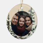 ファームハウス素朴カントリークリスマス セラミックオーナメント (左)