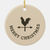 ファームハウス素朴カントリークリスマス セラミックオーナメント (裏面)