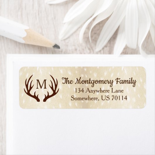 ファームハウス素朴カントリーディア〔雄ジカの〕枝角ズファウンファー ラベル (インサイチュ)