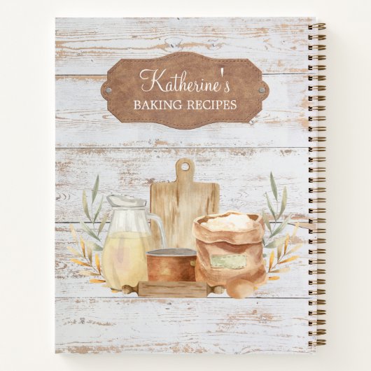 ファームハウス素朴カントリーファミリーベーキングレシピブック ノートブック (裏面)