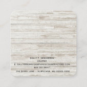 ファームハウス素朴カントリーメイソンジャールウッドスクエアブ スクエア名刺 (裏面)