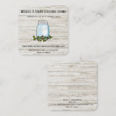 ファームハウス素朴カントリーメイソンジャールウッド スクエア名刺 (正面/裏面)