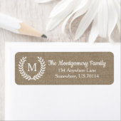 ファームハウス素朴カントリーローレルズフェイクバーラップ ラベル (インサイチュ)