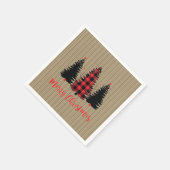 ファームハウス素朴クリスマスツリートリオ スタンダードカクテルナプキン (角)