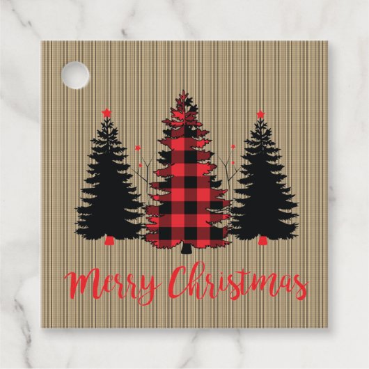 ファームハウス素朴クリスマスツリートリオ フェイバータグ (正面)