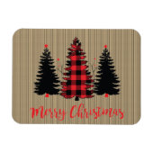 ファームハウス素朴クリスマスツリートリオ マグネット (横)