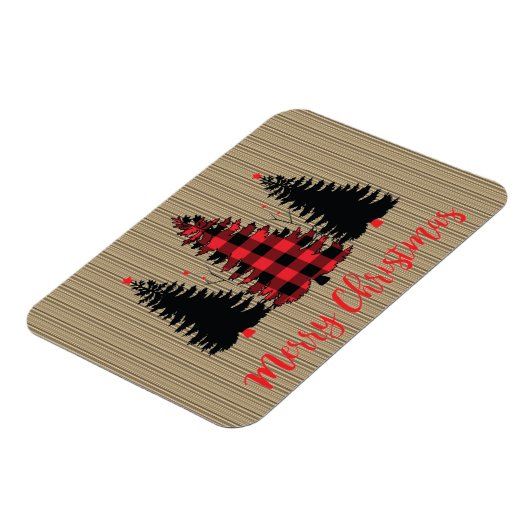 ファームハウス素朴クリスマスツリートリオ マグネット (左側)