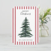 ファームハウス素朴クリスマスレッドヴィンテージチッキング シーズンカード (スタンド正面)