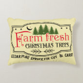 ファームハウス素朴クリスマスヴィンテージシンボルや象徴クッション アクセントクッション (正面)