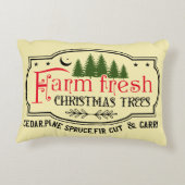 ファームハウス素朴クリスマスヴィンテージシンボルや象徴クッション アクセントクッション (裏面)