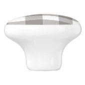 ファームハウス素朴グレイ&ホワイトバッファロープレイドスクエア セラミックノブ (側面)