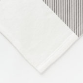 ファームハウス素朴グレイ&ホワイトバッファロープレイドスクエア フリースブランケット (角)