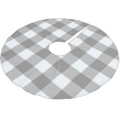 ファームハウス素朴グレイ&ホワイトバッファロープレイドスクエア ブラッシュドポリエステルツリースカート (アングル)