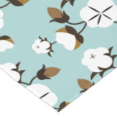 ファームハウス素朴コットンフラワーズ&ティール(緑がかった色) ロングテーブルランナー (コーナー)