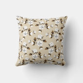 ファームハウス素朴シックなコットンフラワー クッション (裏面)