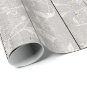 ファームハウス素朴シャビーシックなホワイトウッド装飾品 ラッピングペーパー (ロールコーナー)