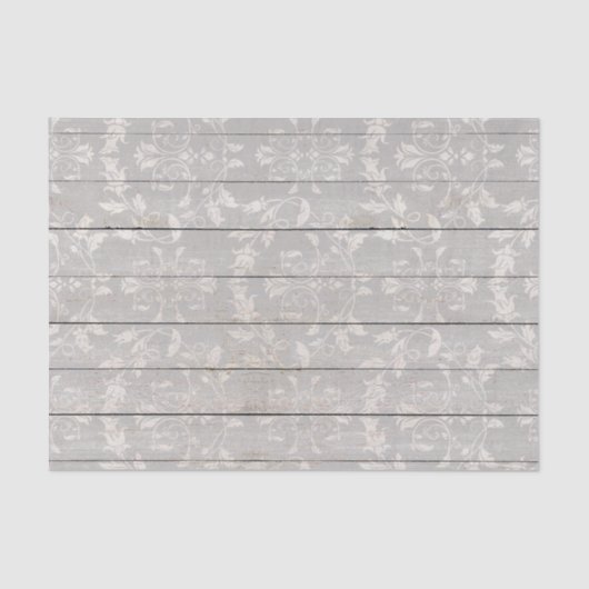 ファームハウス素朴シャビーシックなホワイトウッド装飾品 薄葉紙 (正面)