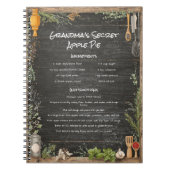 ファームハウス素朴シャルボードレシピジャーナル ノートブック (正面)