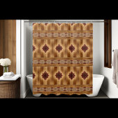 ファームハウス素朴シャワーカーテン水平スタイル シャワーカーテン