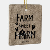 ファームハウス素朴スタイルクリパーソナライズされたスマス セラミックオーナメント (右)