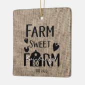 ファームハウス素朴スタイルクリパーソナライズされたスマス セラミックオーナメント (左)