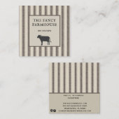 ファームハウス素朴スタイルチッキングスクエアビジネス スクエア名刺 (正面/裏面)