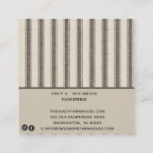 ファームハウス素朴スタイルチッキングスクエアビジネス スクエア名刺 (裏面)