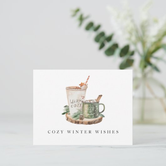 ファームハウス素朴ステイコージーウィンターウィズクリスマス ポストカード (スタンド正面)