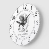 ファームハウス素朴チキンズファミリー名大時計 ラージ壁時計 (傾斜)