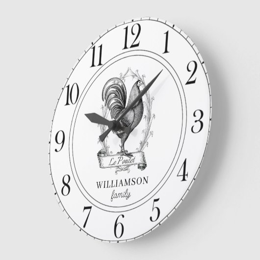 ファームハウス素朴チキンズファミリー名大時計 ラージ壁時計 (傾斜)