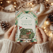 ファームハウス素朴トラックアーチクリスマス シーズンカード