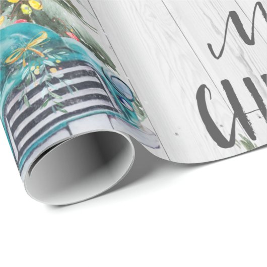 ファームハウス素朴トラッククリスマスラッピング紙 ラッピングペーパー (ロールコーナー)